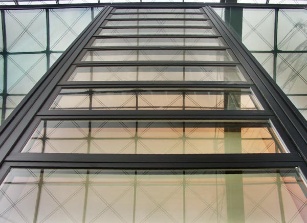 Detail Lamellenverglasung, Foto: Christian Fittkau